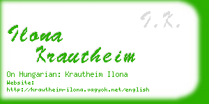 ilona krautheim business card